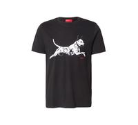 HUGO Camiseta 'Dirunn' negro / blanco S EUR