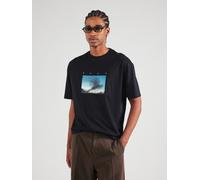 HUGO Camiseta de punto de algodón con logo estampado de murmullo - StyleDorizon, 50549156 Negro XS