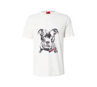 HUGO Camiseta 'Dubrox' marfil / rojo / negro S marfil / rojo / negro