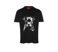 HUGO Camiseta de punto de algodón con ilustración de perro - StyleDubrox, 50553779 Negro XL