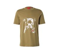 HUGO Camiseta 'Dubrox' oliva / arándano / blanco S oliva / arándano / blanco