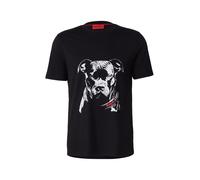 HUGO Camiseta 'Dubrox' rojo / negro / blanco L rojo / negro / blanco