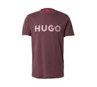 HUGO Camiseta 'Dulivio' chocolate / malva M chocolate / malva