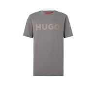 HUGO Camiseta 'Dulivio' color barro / gris oscuro L color barro / gris oscuro