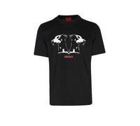HUGO Camiseta en punto de algodón con estampado Dobermann - StyleDobero, 50542734 Negro L