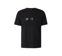 HUGO Camiseta 'Dumeo' chocolate / negro L chocolate / negro