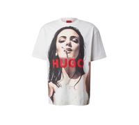 HUGO Camiseta 'Duwedie' beige / rojo / negro / blanco L beige / rojo / negro / blanco