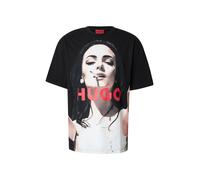 HUGO Camiseta 'Duwedie' crema / rojo / negro XL crema / rojo / negro