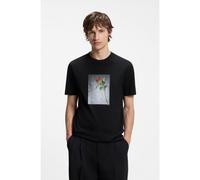 HUGO Camiseta en punto de algodón con ilustración estampada - StyleDurose, 50564130 Negro S