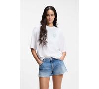 HUGO Camiseta en punto de algodón con ilustración estampada - StyleOversized_Tee_B_12, 50560784 Blanco M