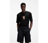 HUGO Camiseta en punto de algodón con insignia bordada - StyleDobul, 50558407 Negro XL
