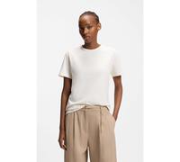 HUGO Camiseta en punto de algodón con logo caligrafiado bordado - StyleDamacia_7, 50561233 Natural S