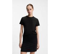 HUGO Camiseta en punto de algodón con logo caligrafiado bordado - StyleDamacia_7, 50561233 Negro S