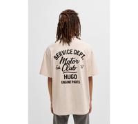 HUGO Camiseta loose fit de algodón con ilustración de carreras - StyleNampie, 50534754 Beige claro XS