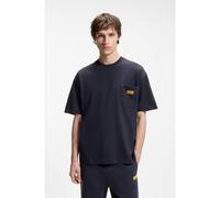 HUGO Camiseta loose fit de algodón con insignia de logo de ante - StyleNevado, 50564045 Azul oscuro M