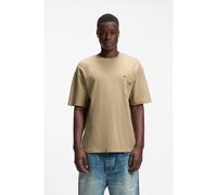 HUGO Camiseta loose fit de algodón con insignia de logo de ante - StyleNevado, 50564045 Beige S