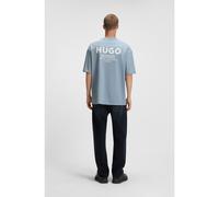 HUGO Camiseta loose fit para niños en algodón con ilustración de logo en la espalda - StyleNalono, 50509776 Celeste L