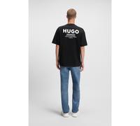 HUGO Camiseta loose fit para niños en algodón con ilustración de logo en la espalda - StyleNalono, 50509776 Negro XS