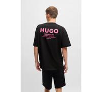 HUGO Camiseta loose fit para niños en algodón con ilustración de logo en la espalda - StyleNalono, 50509776 Negro M