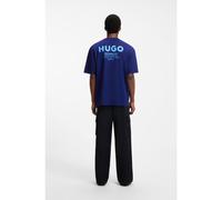 HUGO Camiseta loose fit para niños en algodón con ilustración de logo en la espalda - StyleNalono, 50509776 Azul oscuro XL