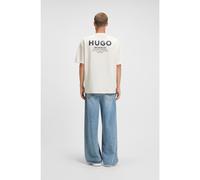 HUGO Camiseta loose fit para niños en algodón con ilustración de logo en la espalda - StyleNalono, 50509776 Blanco L