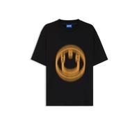 Hugo Camiseta Nalax All-Gender para Hombre con Logo Blurred, 001negro, M