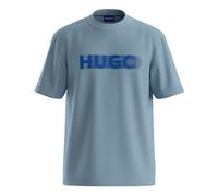 HUGO Camiseta Nalax All-Gender para Hombre con Logo Blurred, 458light/Pastel Blue, XL