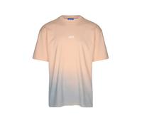 HUGO Camiseta de punto de algodón teñido con logo - StyleNalono_F, 50560732 Naranja claro XL