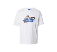 HUGO Camiseta de punto de algodón con ilustración estampada - StyleNalotrix, 50554349 Blanco XS