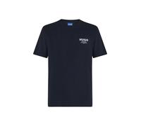 HUGO Camiseta 'Nesptee' azul noche / blanco XXL EUR