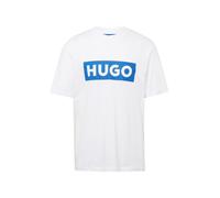 HUGO Camiseta de punto de algodón con logo estampado - StyleNico, 50522376 Blanco L