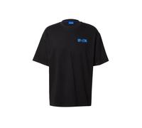 HUGO Camiseta de punto de algodón con logo estampado en relieve - StyleNilte, 50542810 Negro M