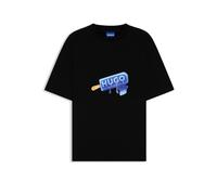 HUGO Camiseta NOGLASY negro | XL