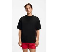 HUGO Camiseta oversize fit de algodón con estampado de logos repetidos - StyleTIKI T-SHIRT, 50561117 Negro XL