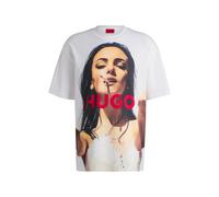 HUGO Camiseta oversize fit de algodón con ilustración con carácter - StyleDuwedie, 50535314 Blanco M