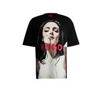 HUGO Camiseta oversize fit de algodón con ilustración con carácter - StyleDuwedie, 50535314 Negro S