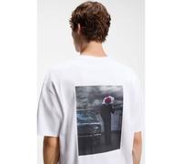 HUGO Camiseta oversize fit de algodón con ilustración en la espalda - StyleDakhil, 50579723 Blanco S