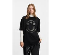 HUGO Camiseta oversize fit de algodón con logo Happy HUGO - StyleOversized_tee_B_6, 50550141 Negro L