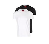 HUGO Camiseta 'Round' negro / blanco XXL negro / blanco