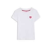 HUGO Camiseta para niñas en algodón con logo bordado en forma de corazón - StyleG01047/10P04A, G01047 Blanco 102