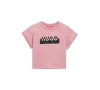 HUGO Camiseta para niños de algodón con logo dividido - StyleG00488/48H04A, G00488 Pink 102