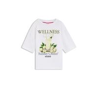 HUGO Camiseta lima / verde oscuro / blanco 140 lima / verde oscuro / blanco