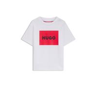 HUGO Camiseta para niños regular fit de algodón con logo rojo - StyleG00572/09B04A, G00572 Blanco 126