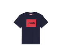 HUGO Camiseta para niños regular fit de algodón con logo rojo - StyleG00572/85C04A, G00572 Azul oscuro 138