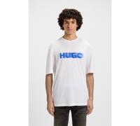 HUGO Camiseta para todos los géneros con logo estampado difuminado - StyleNalax, 50543493 Blanco XS