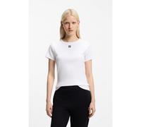 HUGO Camiseta regular fit con logo apilado bordado - StyleDeloris, 50512002 Blanco S