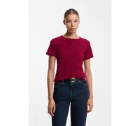 HUGO Camiseta regular fit con logo apilado bordado - StyleDeloris, 50512002 Rojo oscuro M