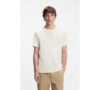 HUGO Camiseta regular fit de algodón con estampado de botón de jeans - StyleNemodo, 50572303 Natural XS