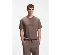 HUGO Camiseta relaxed fit con detalle de puntadas en zigzag - StyleDatrik, 50568123 Marrón claro XS