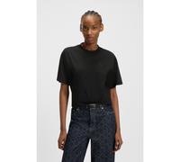 HUGO Camiseta relaxed fit de punto de algodón con monograma bordado - StyleVintage Tee_19, 50550901 Negro S